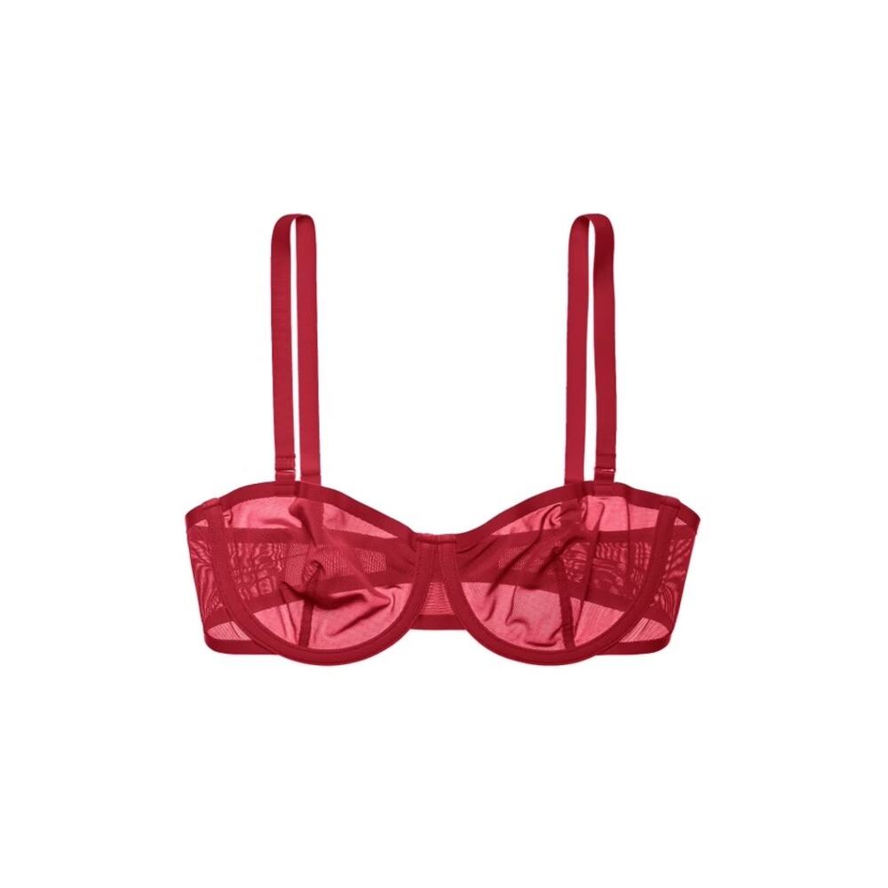 NWOT CUUP 32H The Balconette - Mesh - Scarlet